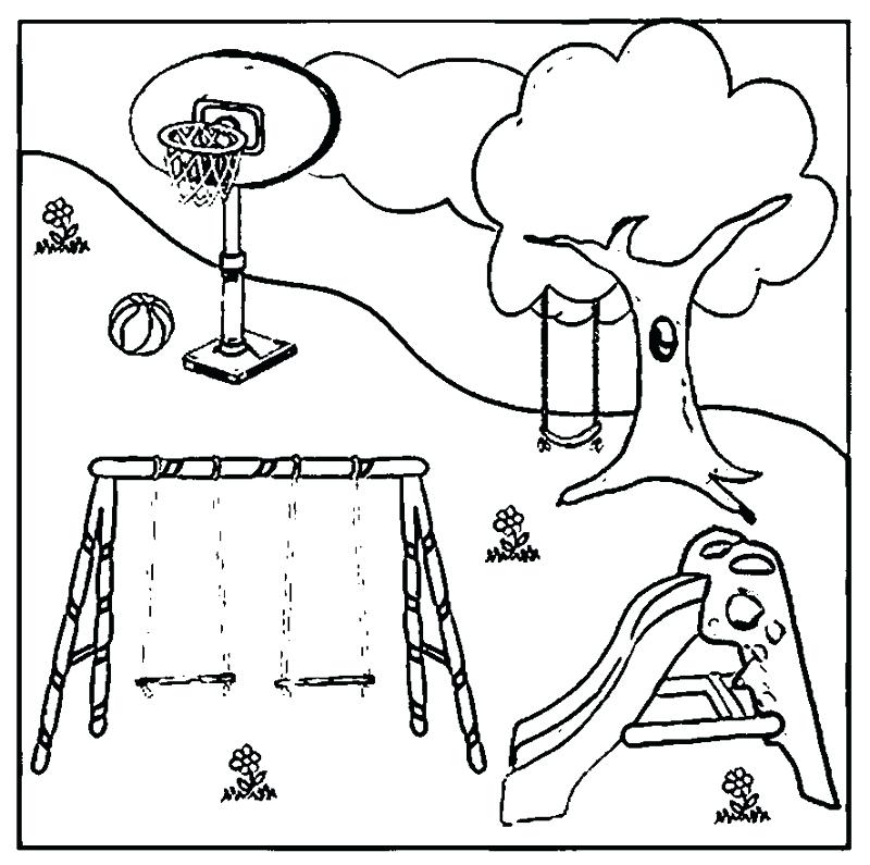Playground Coloring Pages at Free printable