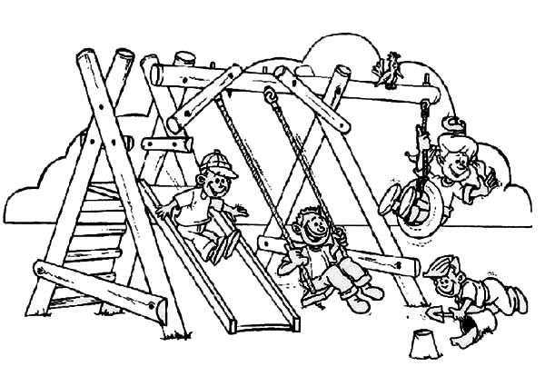 Playground Coloring Pages at GetColoringscom Free