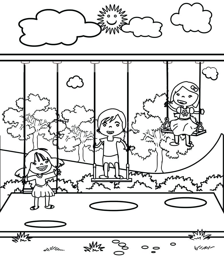 Playground Equipment Coloring Pages at GetColorings.com | Free