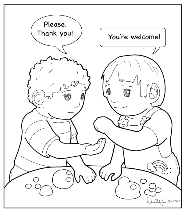 coloring thank kindness please acts polite activities printable manners others sheets activity worksheets helping social colouring worksheet welcome preschool books