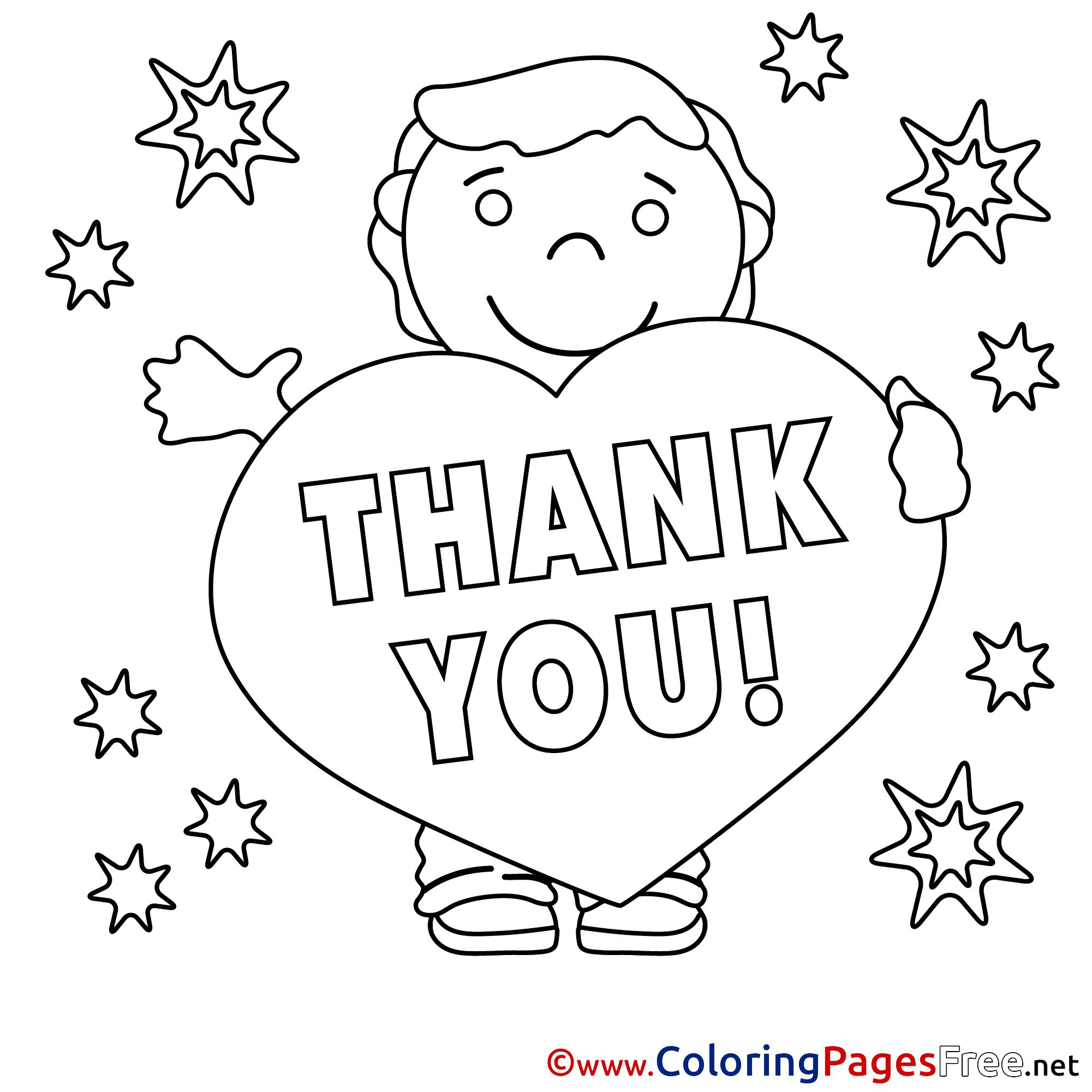 966 Simple Printable Thank You Coloring Pages for Adult