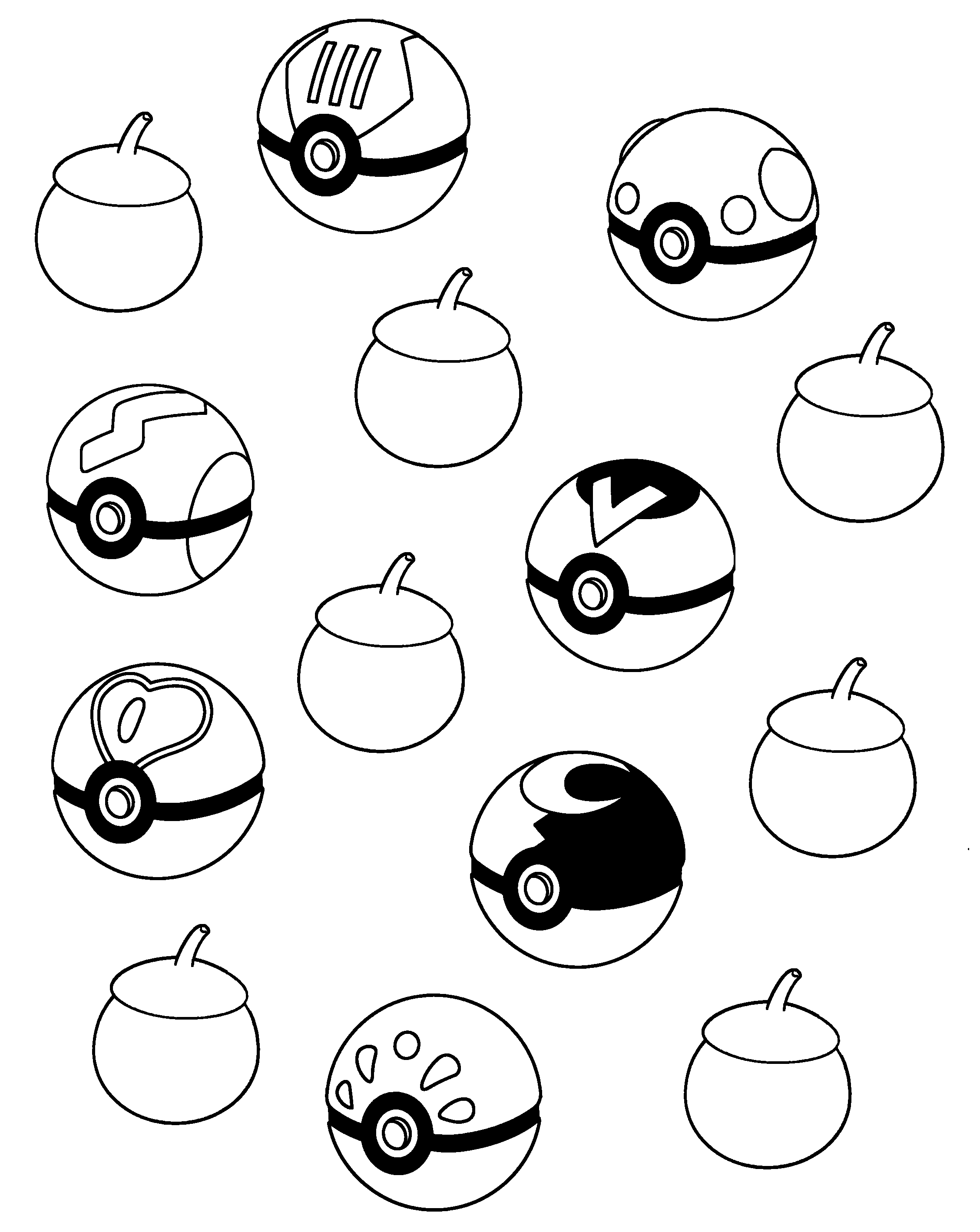 Pokemon Ball Coloring Page at Free printable