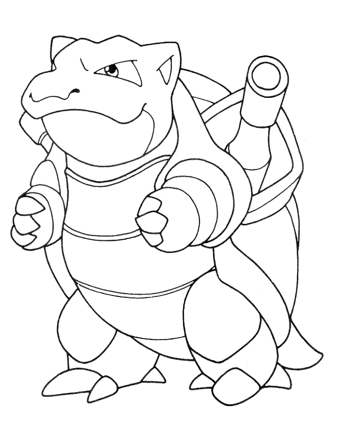 Pokemon Blastoise Coloring Pages