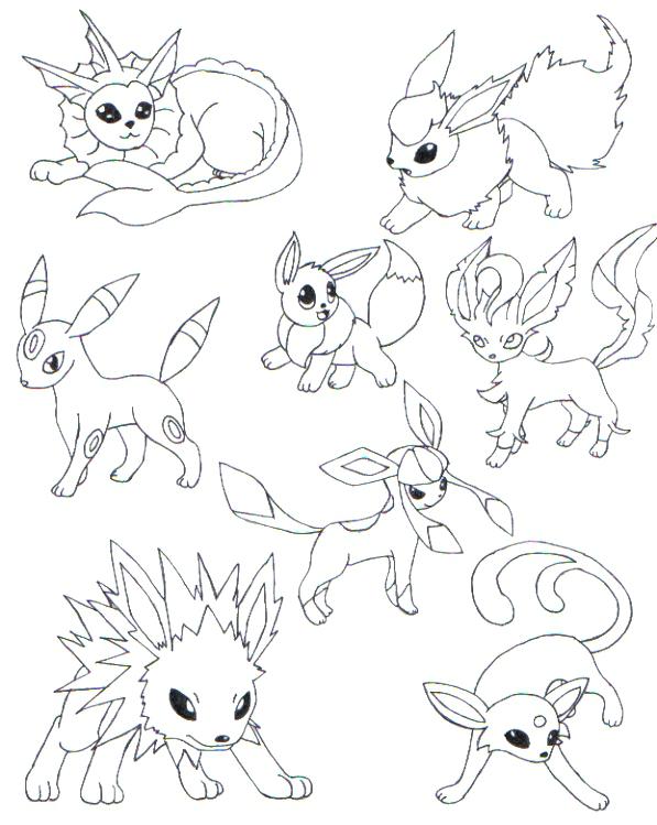 Pokemon Coloring Pages Eevee At GetColorings Free Printable 