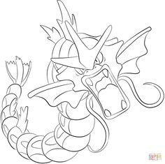 Pokemon Coloring Pages Gyarados at GetColorings.com | Free printable