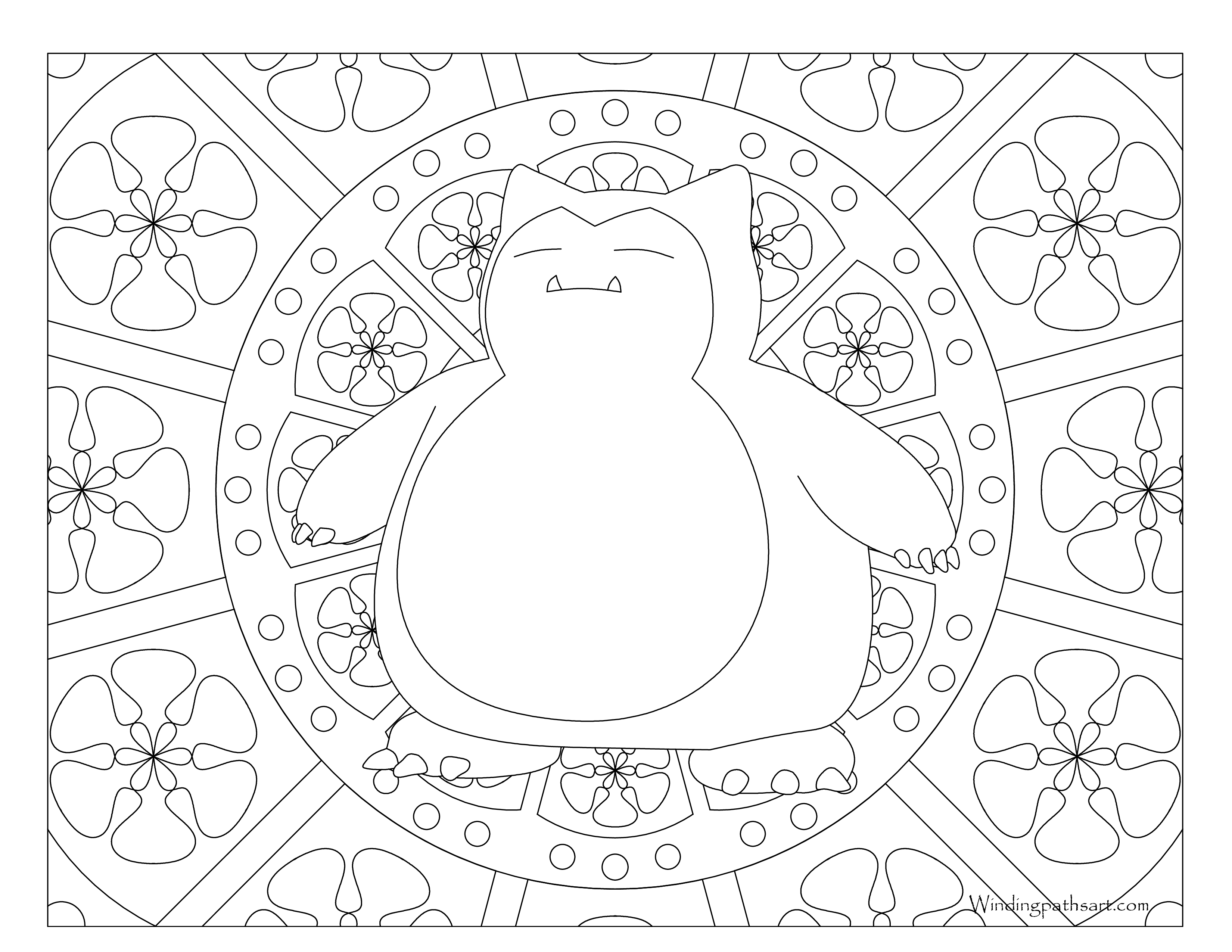 Pokemon Coloring Pages Snorlax at GetColorings.com | Free printable
