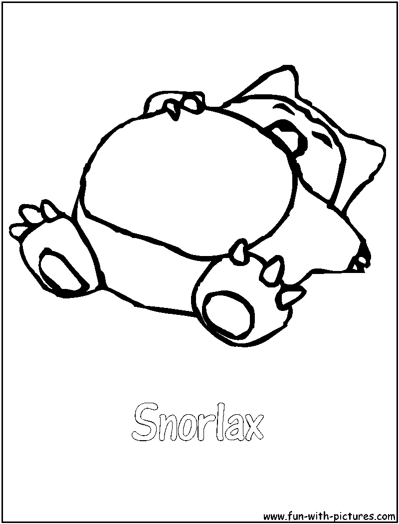 Pokemon Coloring Pages Snorlax at GetColoringscom Free