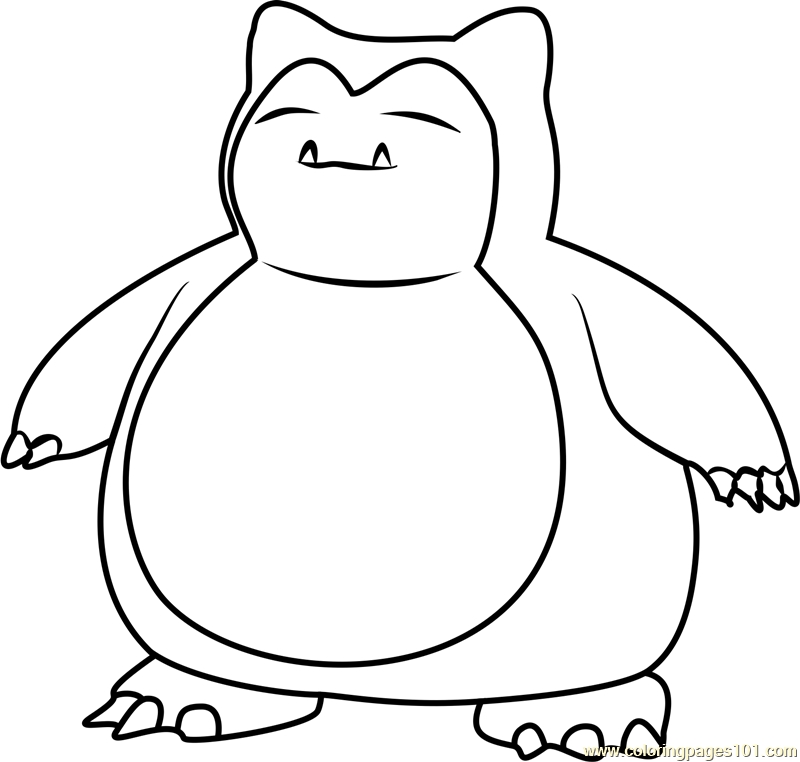 Pokemon Coloring Pages Snorlax at GetColoringscom Free