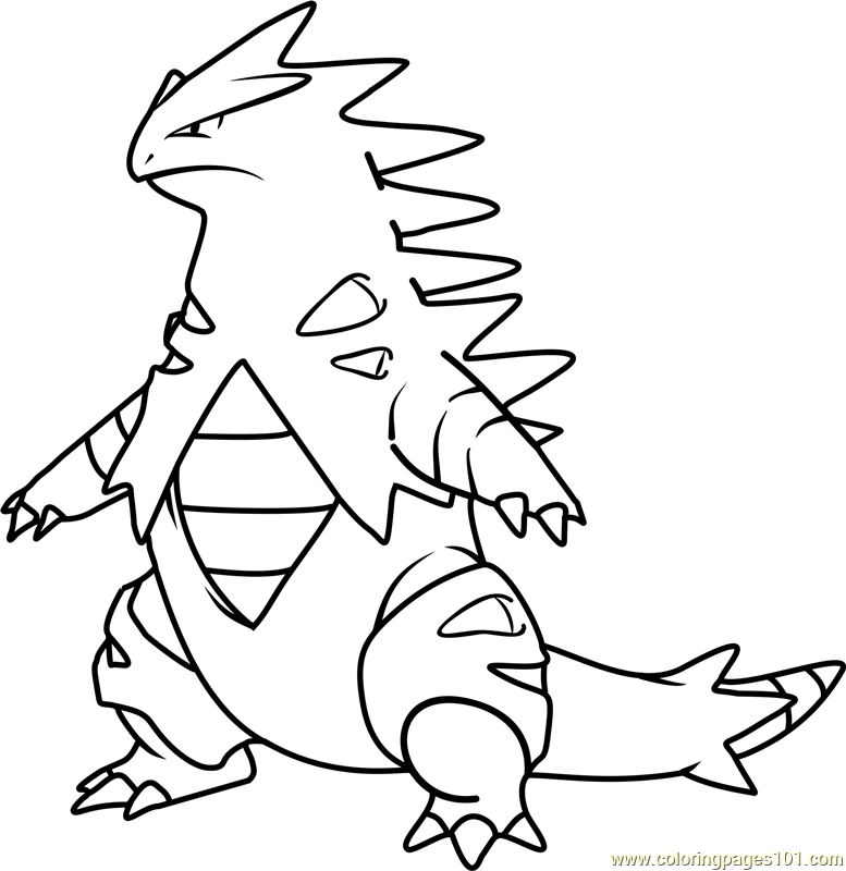 Pokemon Coloring Pages Tyranitar at GetColorings.com | Free printable