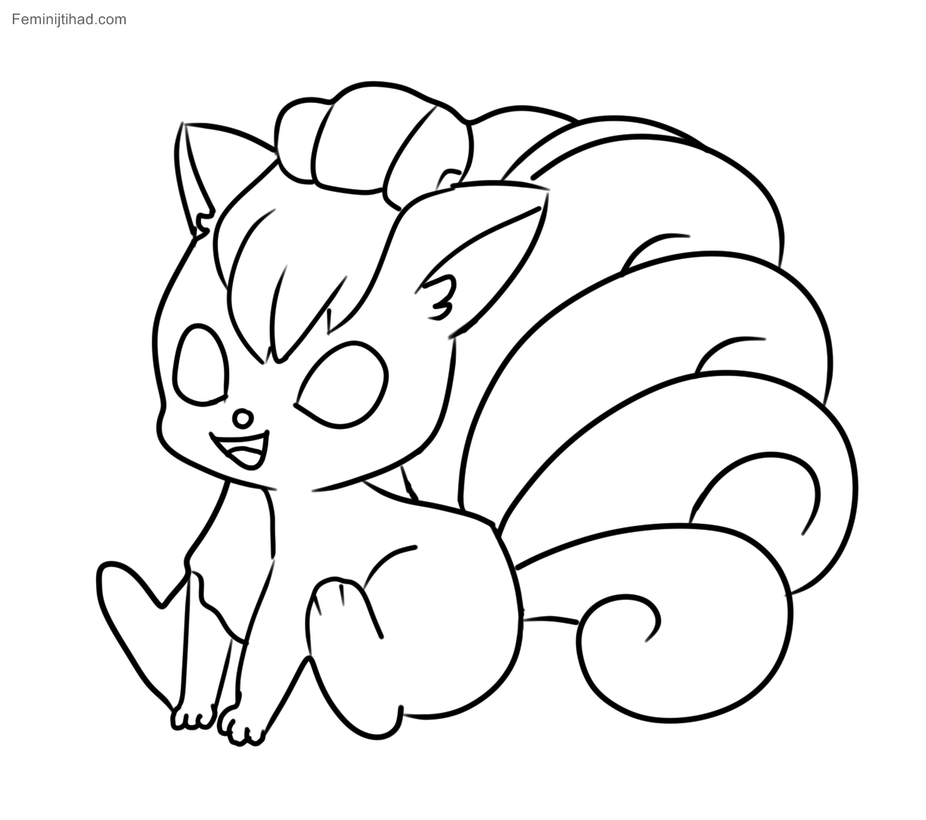 Pokemon Coloring Pages Vulpix At Getcolorings Free Printable