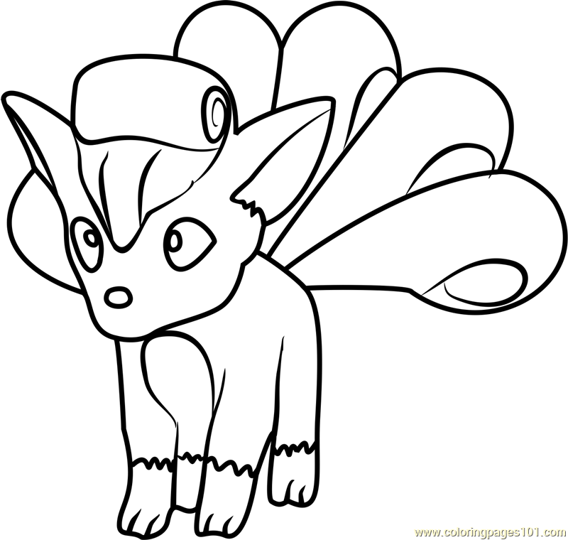 Vulpix Coloring Page At Getcolorings Free Printable Colorings Pdmrea