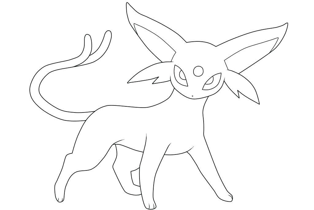 Pokemon Espeon Coloring Pages At GetColorings Free Printable 