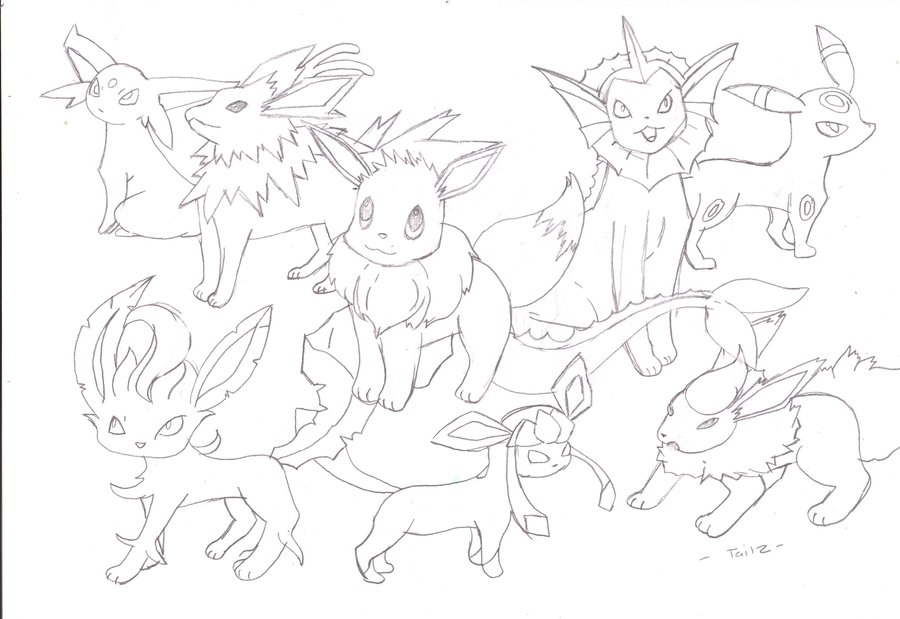 Pokemon Evolution Coloring Pages at Free printable