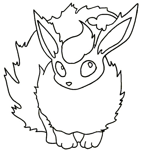 Pokemon Flareon Coloring Pages At Free Printable