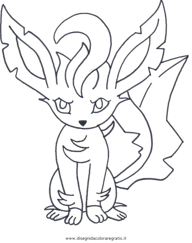 Pokemon Leafeon Coloring Pages At Free Printable