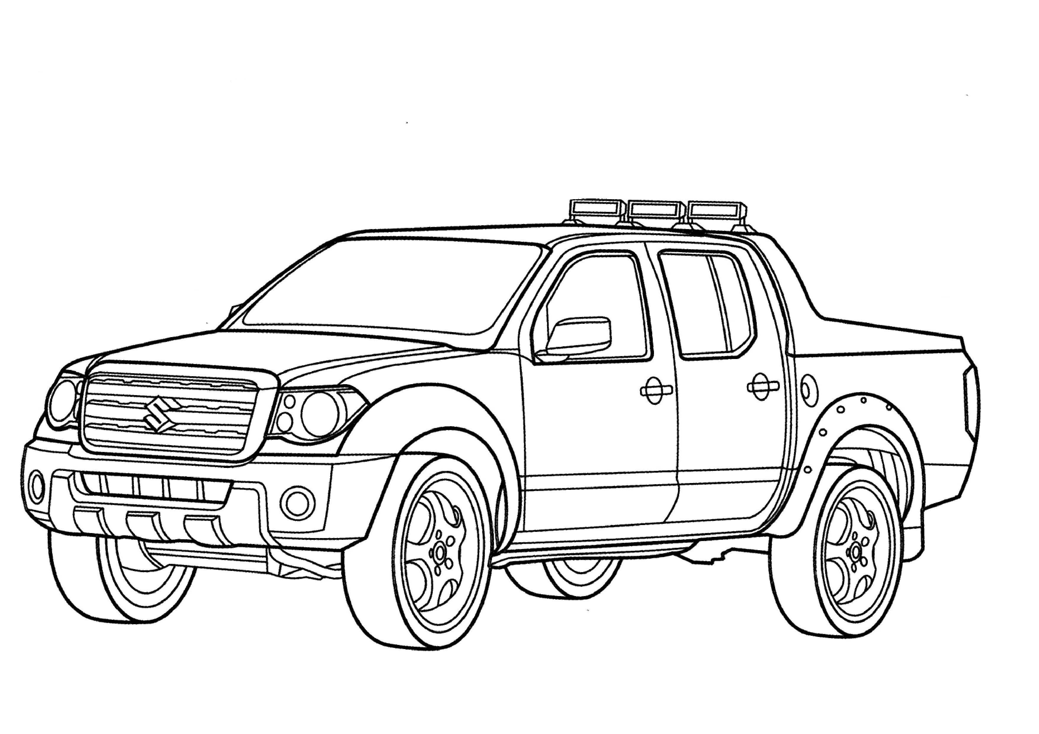 Police Truck Coloring Pages At GetColorings Free Printable 