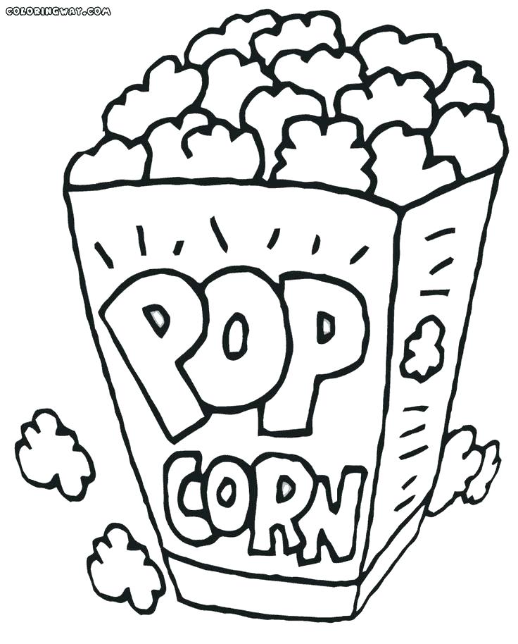 Popcorn Coloring Pages Printable At GetColorings Free Printable 