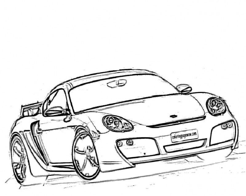porsche 911 gt3 drawings sketch coloring page