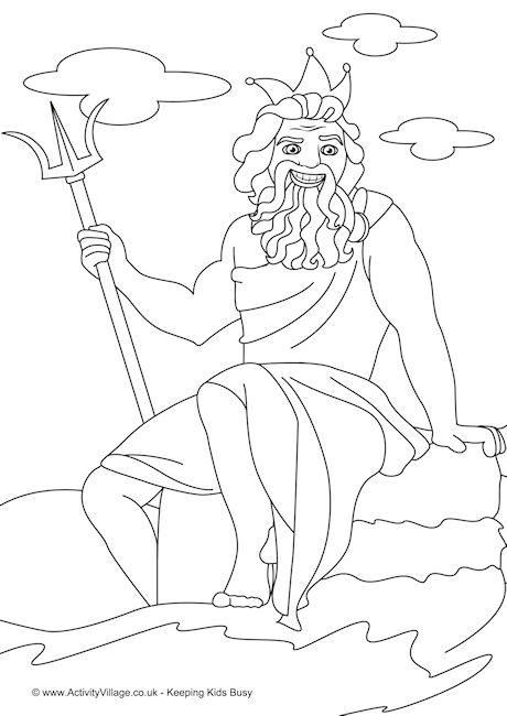 Poseidon Coloring Page At GetColorings Free Printable Colorings 