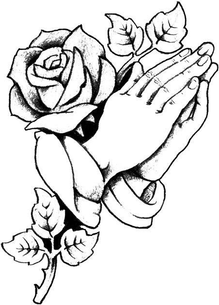 Praying Hands Coloring Pages at GetColoringscom Free
