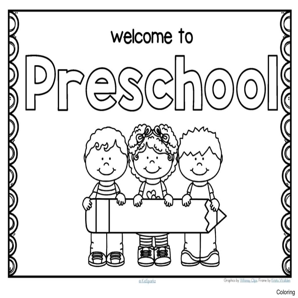 Free Printable First Day Of Preschool Coloring Pages