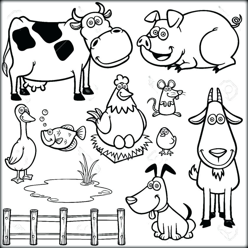 Preschool Farm Animal Coloring Pages at Free