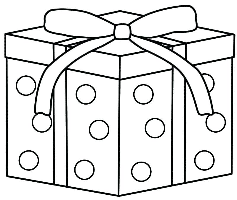 Present Box Coloring Pages at Free