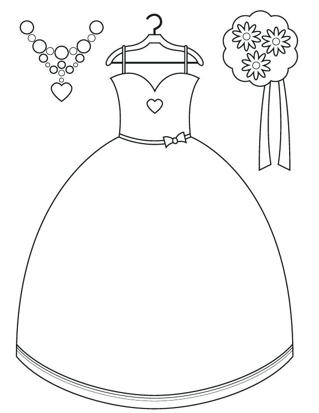 Pretty Dresses Coloring Pages at GetColorings.com | Free printable