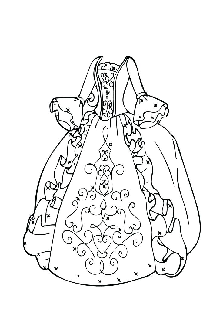 Pretty Dresses Coloring Pages at GetColorings.com | Free printable