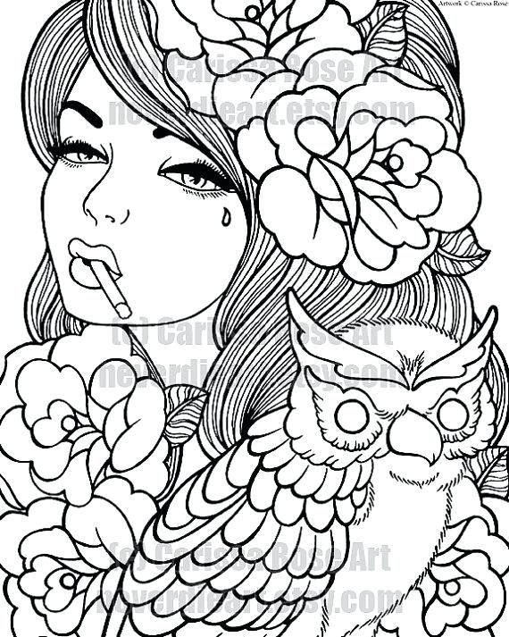 Pretty Girl Coloring Pages at GetColorings.com | Free printable ...