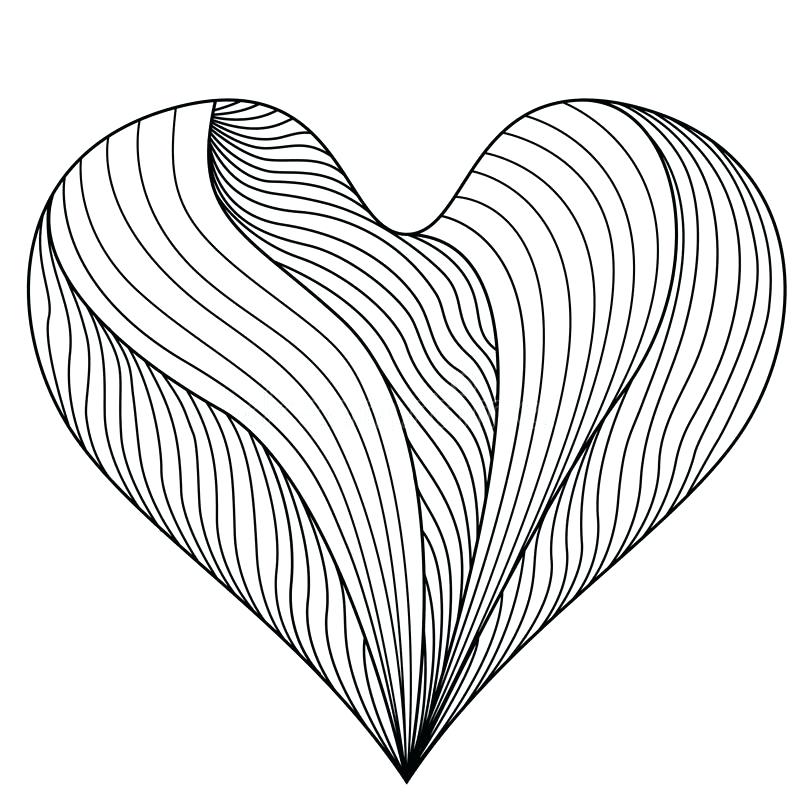 Pretty Heart Coloring Pages At Getcolorings.com | Free Printable