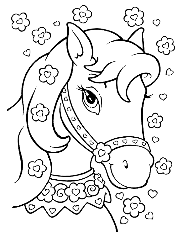 Princess And Horse Coloring Pages at GetColorings.com | Free printable