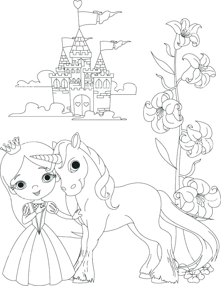 unicorn coloring princess getcolorings printable getdrawings