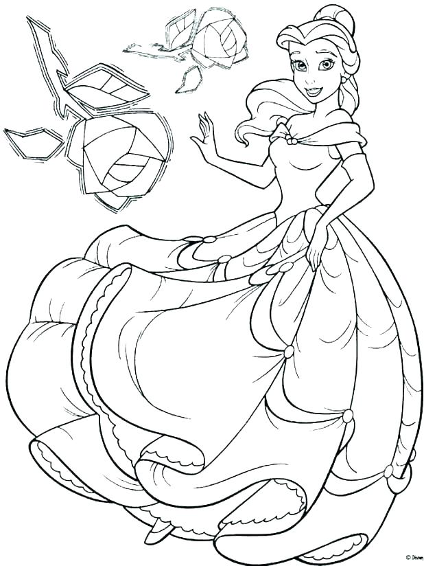 618x824 Disney Princess Free Coloring Pages Pictures To