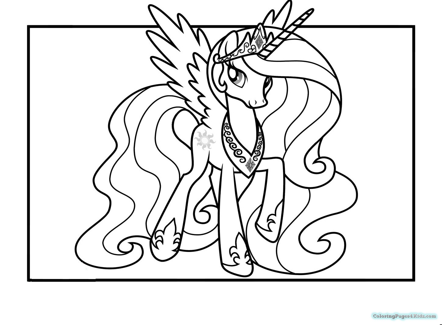 Princess Celestia Coloring Pages at GetColorings.com | Free printable