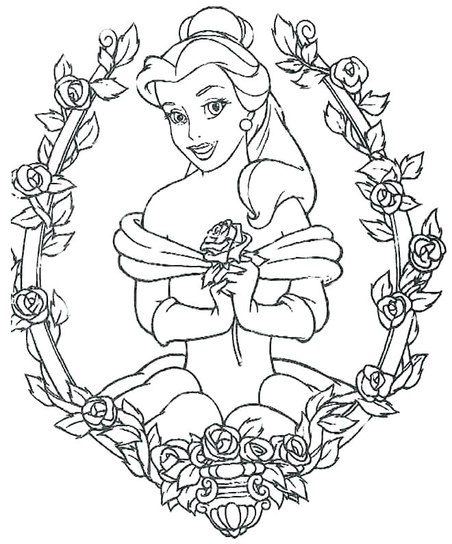 View Free Printable Belle Disney Princess Coloring Pages Images COLORIST