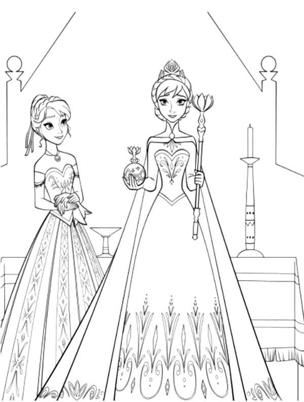 Princess Elsa And Anna Coloring Pages at GetColorings.com ...