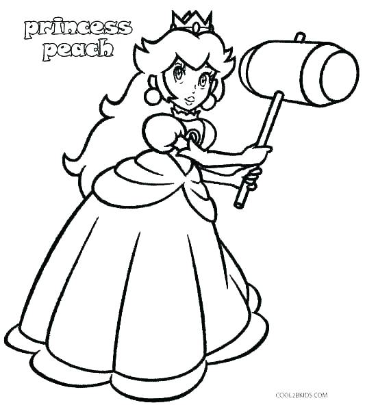 Princess Peach Coloring Pages : Princess Peach Coloring Pages