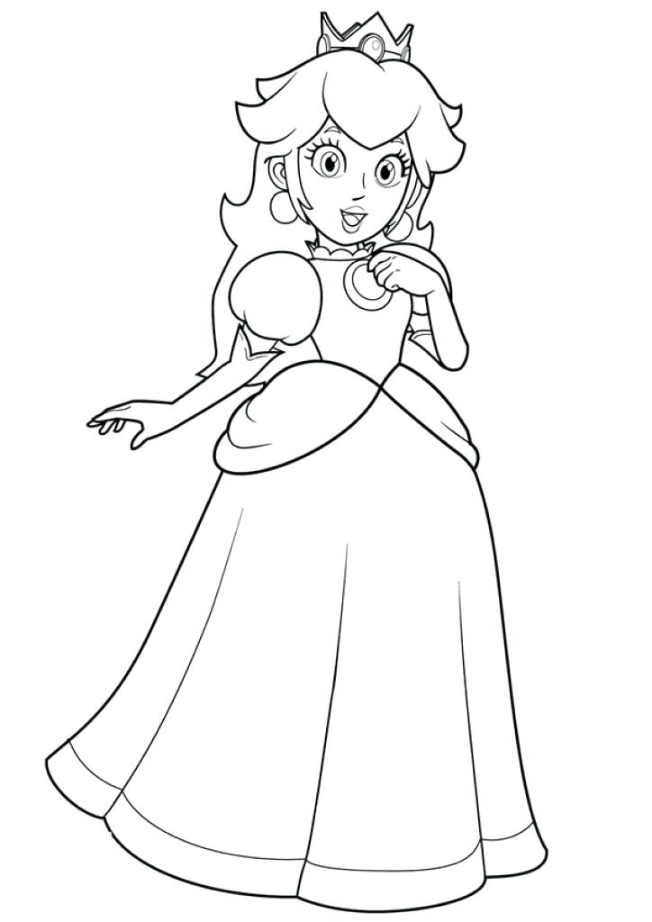 Princess Peach Daisy And Rosalina Coloring Pages at