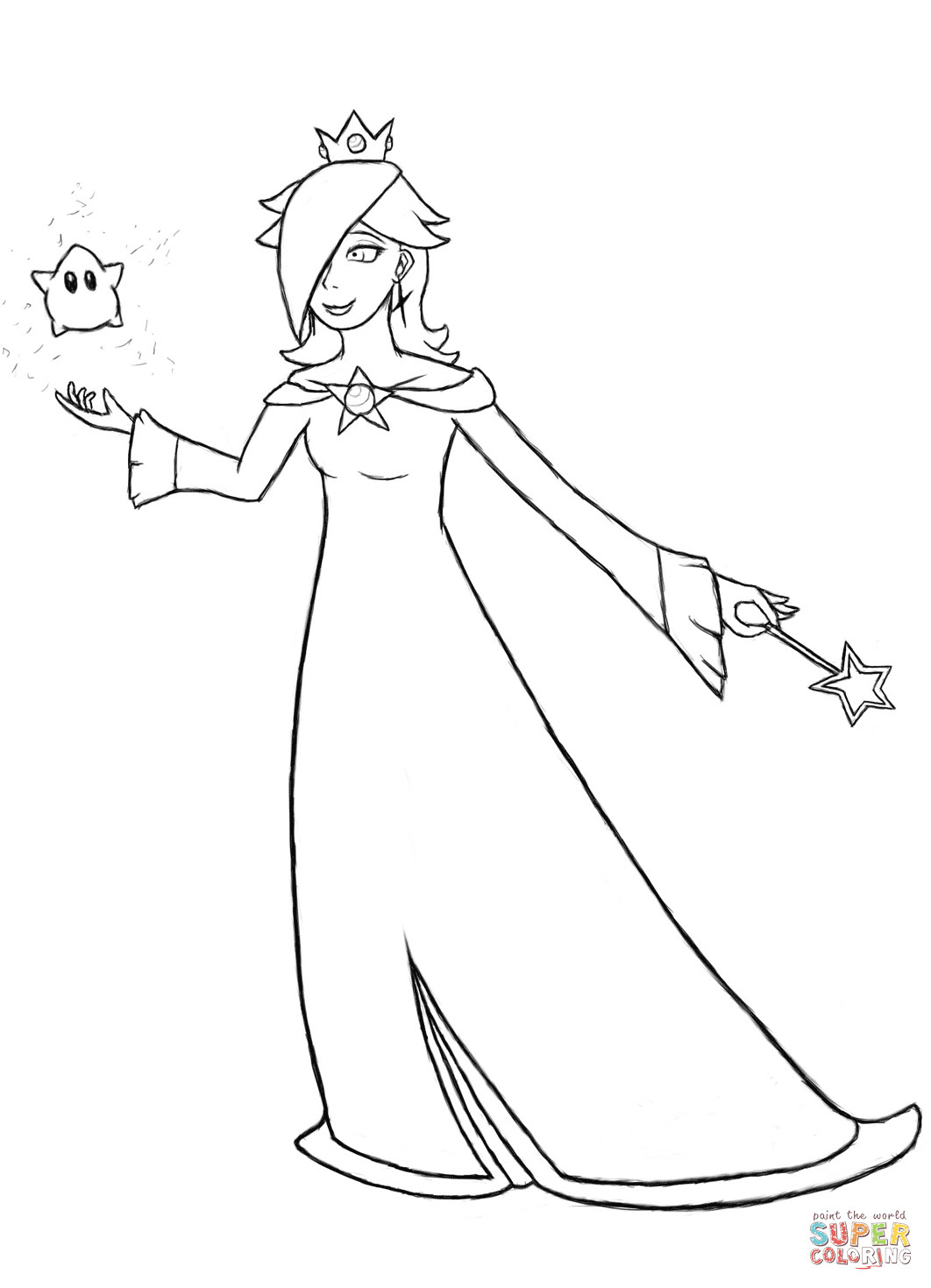 Princess Peach Daisy And Rosalina Coloring Pages at GetColorings.com