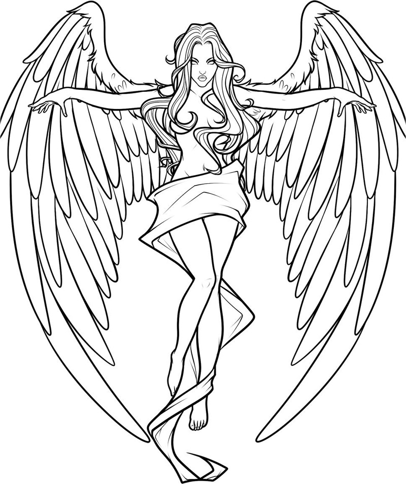Printable Angel Coloring Pages For Adults At GetColorings Free 