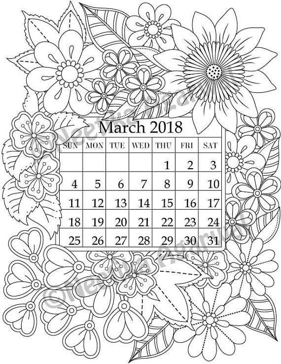 Printable Calendar Coloring Pages At Getcolorings.com 