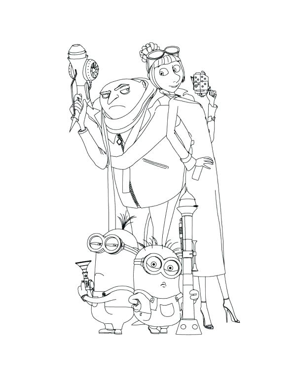 596x771 Minion Coloring Page Despicable Me 2 Evil Pages