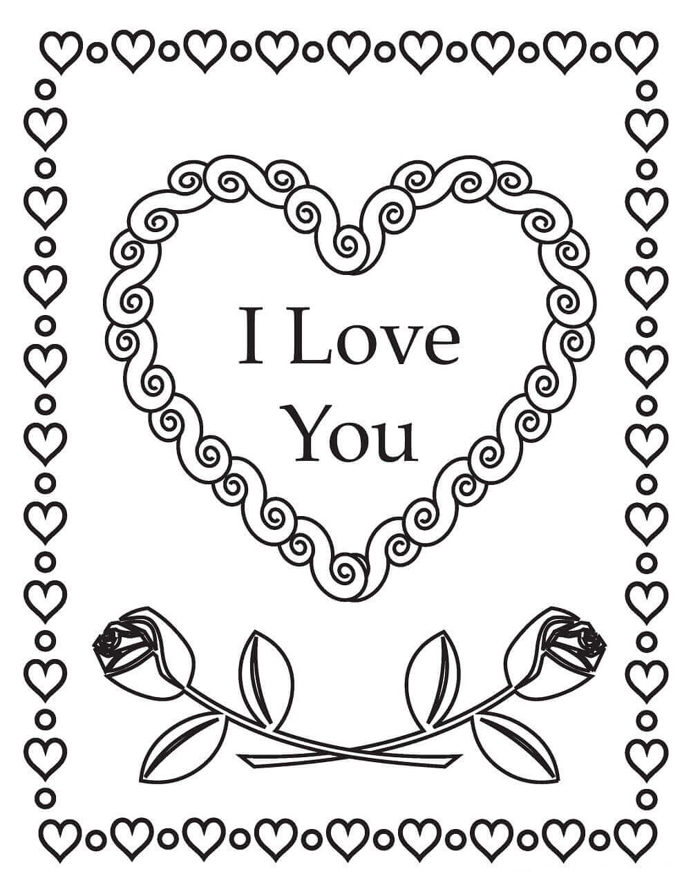 Printable Coloring Pages Valentines Day Cards At GetColorings Free Printable Colorings