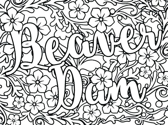 Printable Coloring Pages With Words At GetColorings
