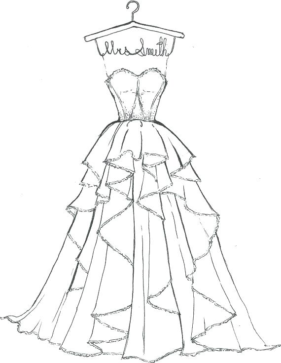 Printable Dresses Coloring Pages at GetColorings.com | Free printable