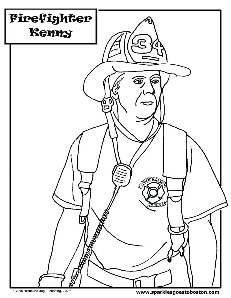 Printable Firefighter Coloring Pages at Free