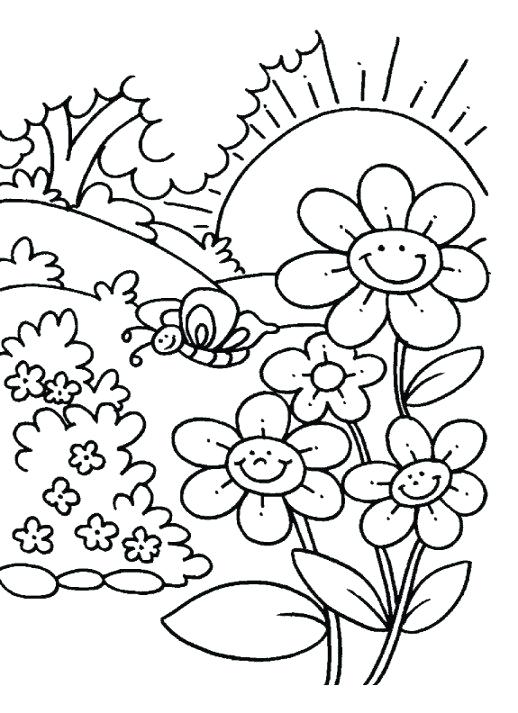 Printable Flower Coloring Pages For Kids at GetColorings.com | Free