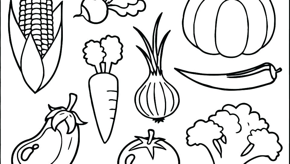 Printable Fruits And Vegetables Coloring Pages at GetColorings.com