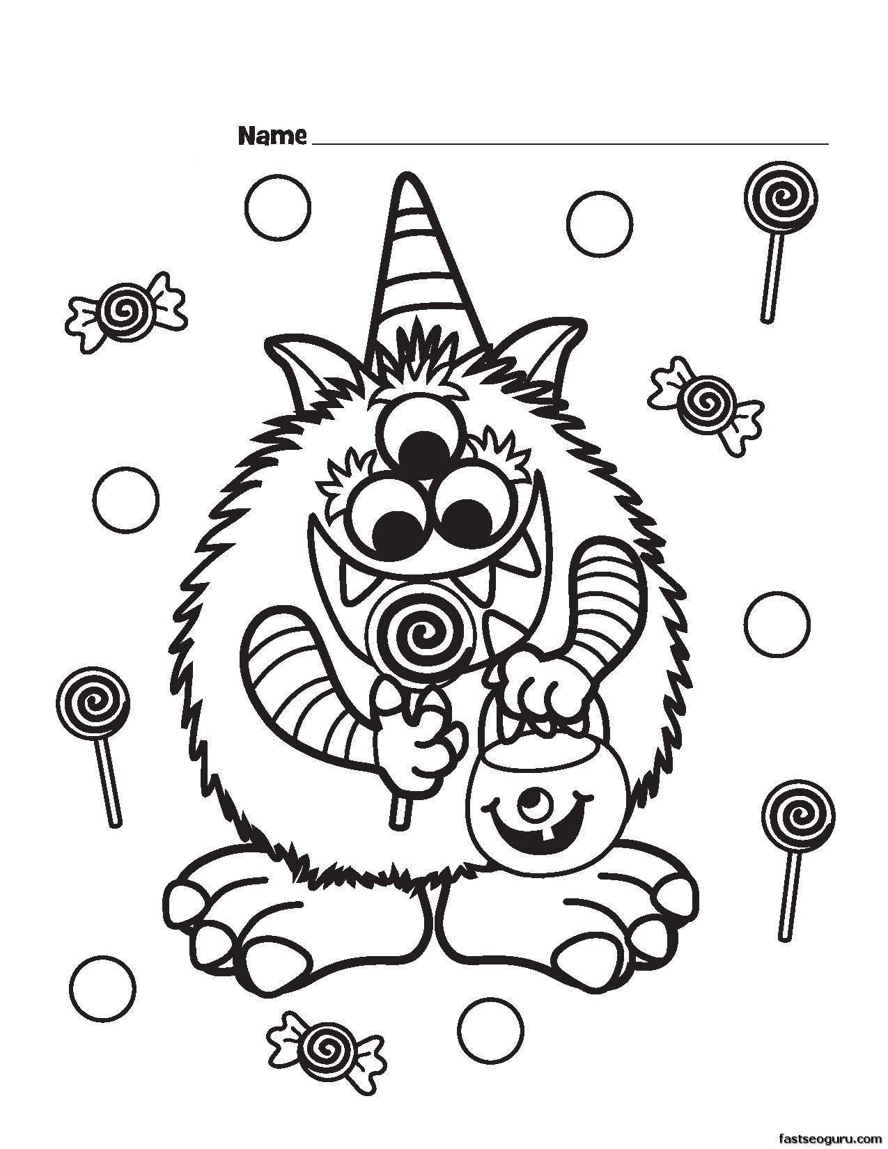 Halloween Coloring Pages Printable Cute